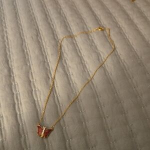 Gold Butterfly Pendant Necklace